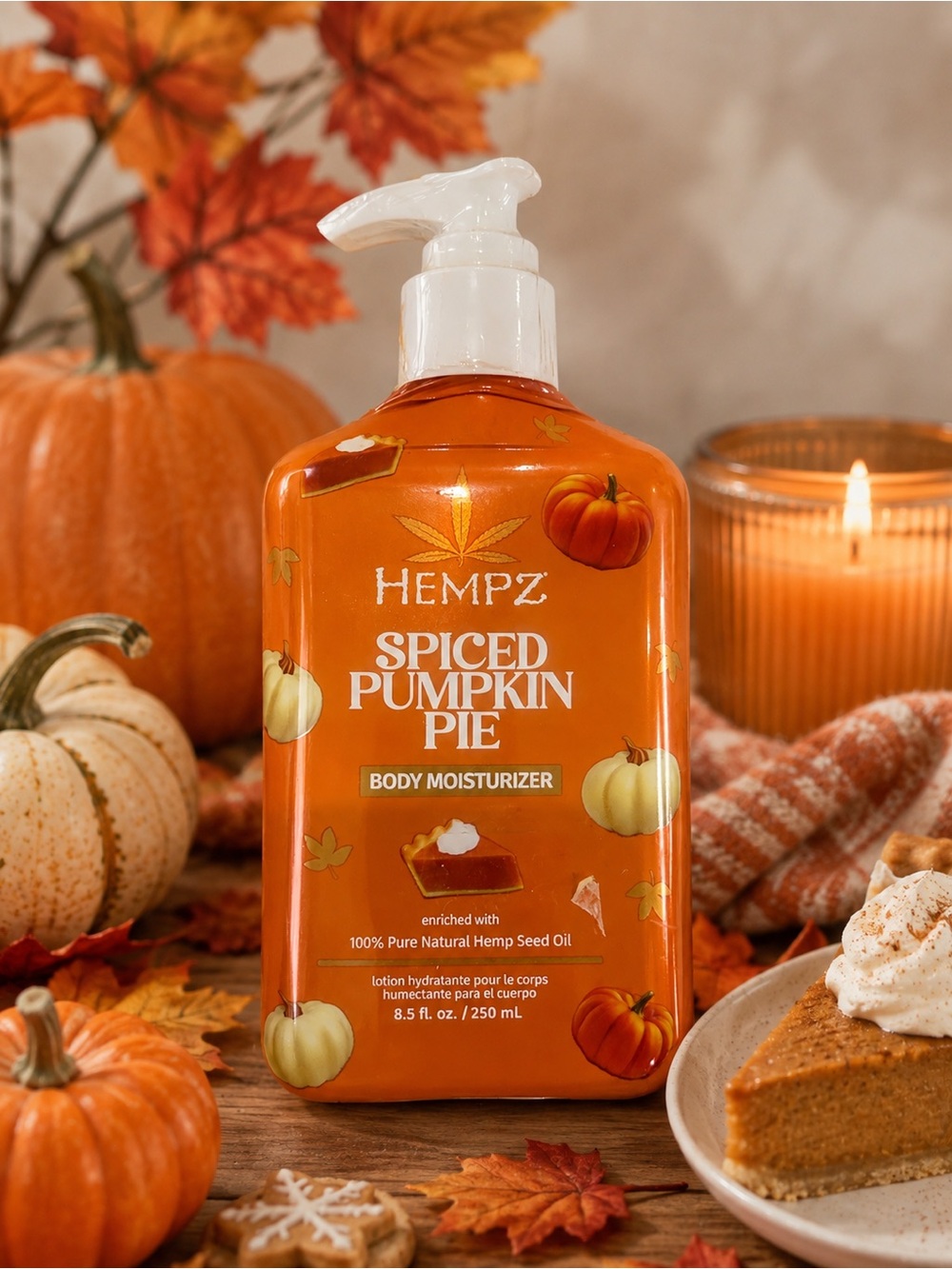 Hempz Spiced Pumpkin Pumpkin Pie Body Moisturizer – 8.5 fl oz 🎃🍂